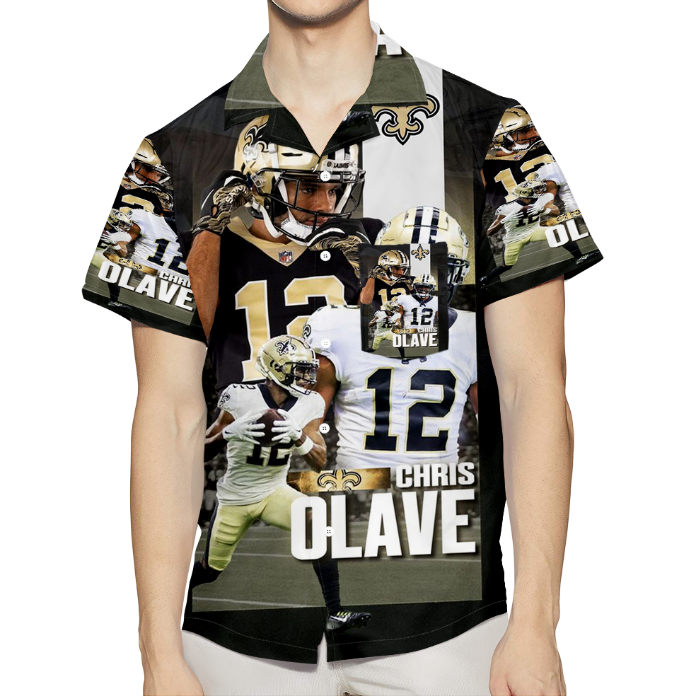 New Orleans Saints Chris Olave1 3D All Over Print Summer Beach Hawaiian Shirt With Pocket