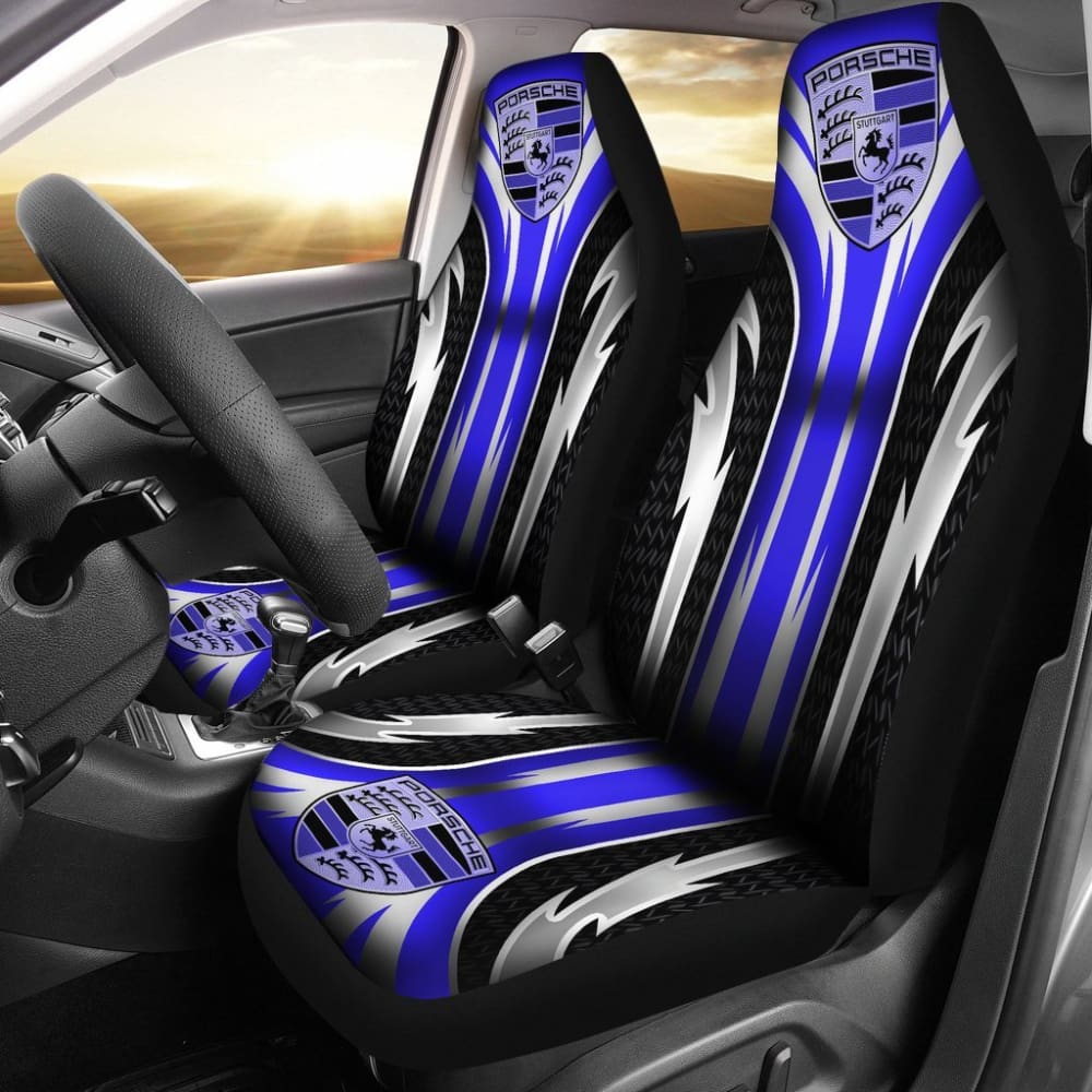 2 Front Porsche Seat Covers Blue 144627