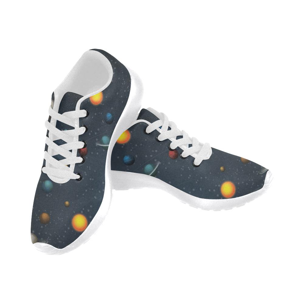 Planet Pattern White Sneakers Size 13-15 for Men