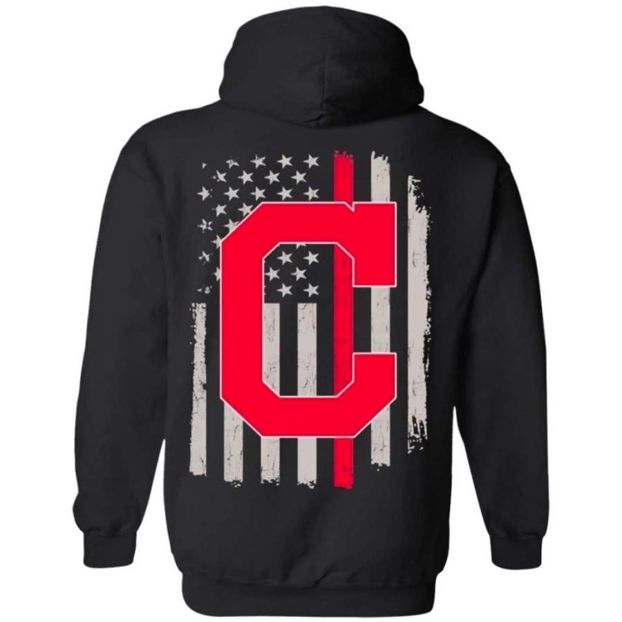 Cleveland Indians Team American Flag Hoodie Gift VA07