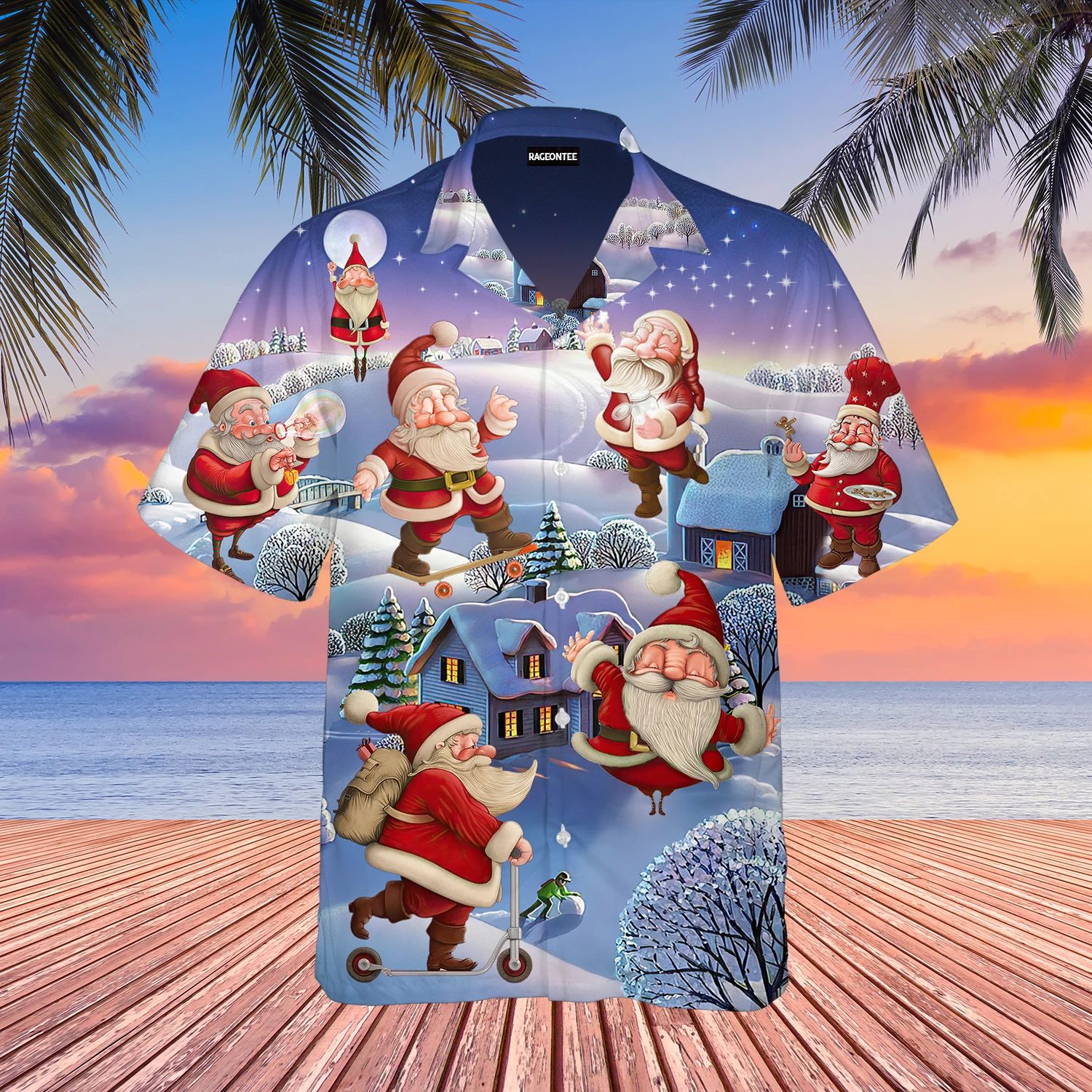 Stay Cool Santa Claus Christmas Hawaii Shirt Unisex Adult Ha101900