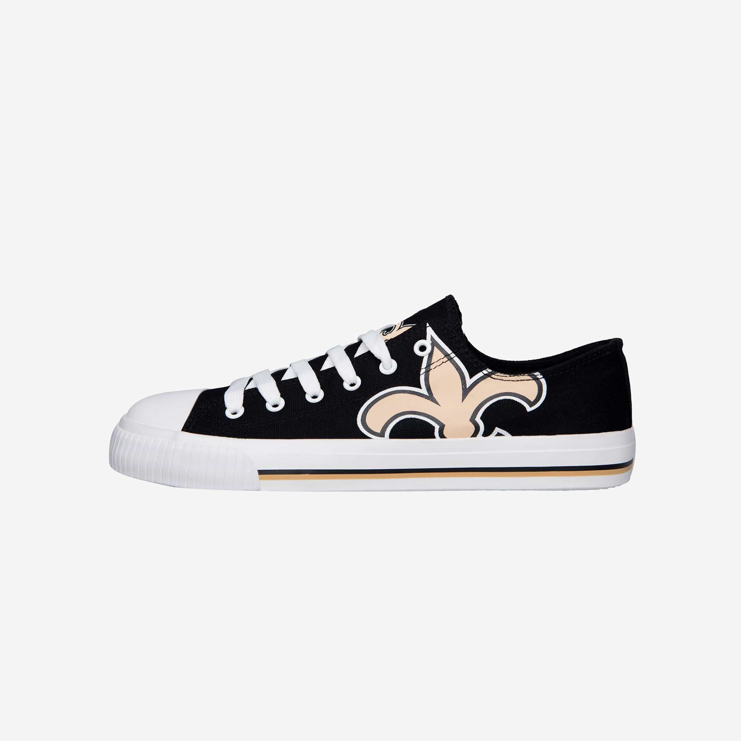 New Orleans Saints Mens Low Top Big Logo Canvas Shoe