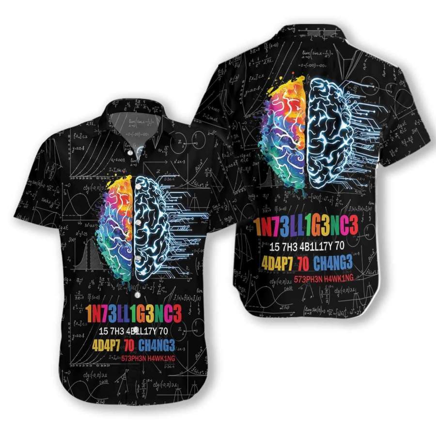 Funny Intelligence Math Pattern Hawaii Aloha Shirts Ha85633