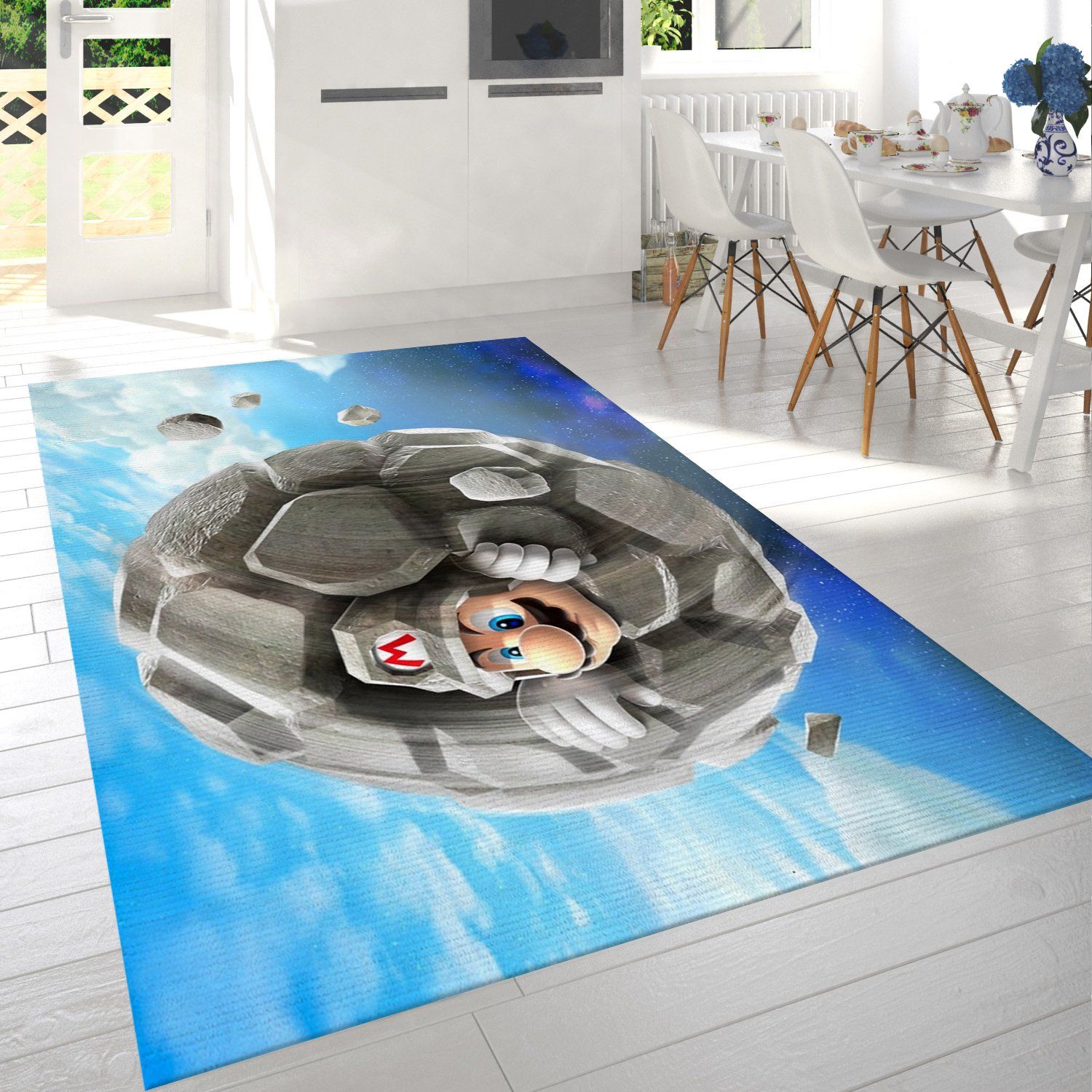 Super Mario Game Stone Super Mario Galaxy 2 Sphere Area Rug For Gift Living Room Rug Home US Decor