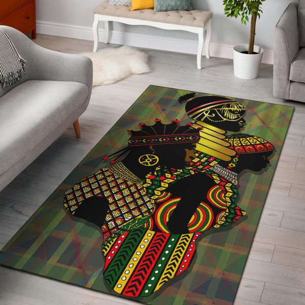 Black and Color is Love Area Rug