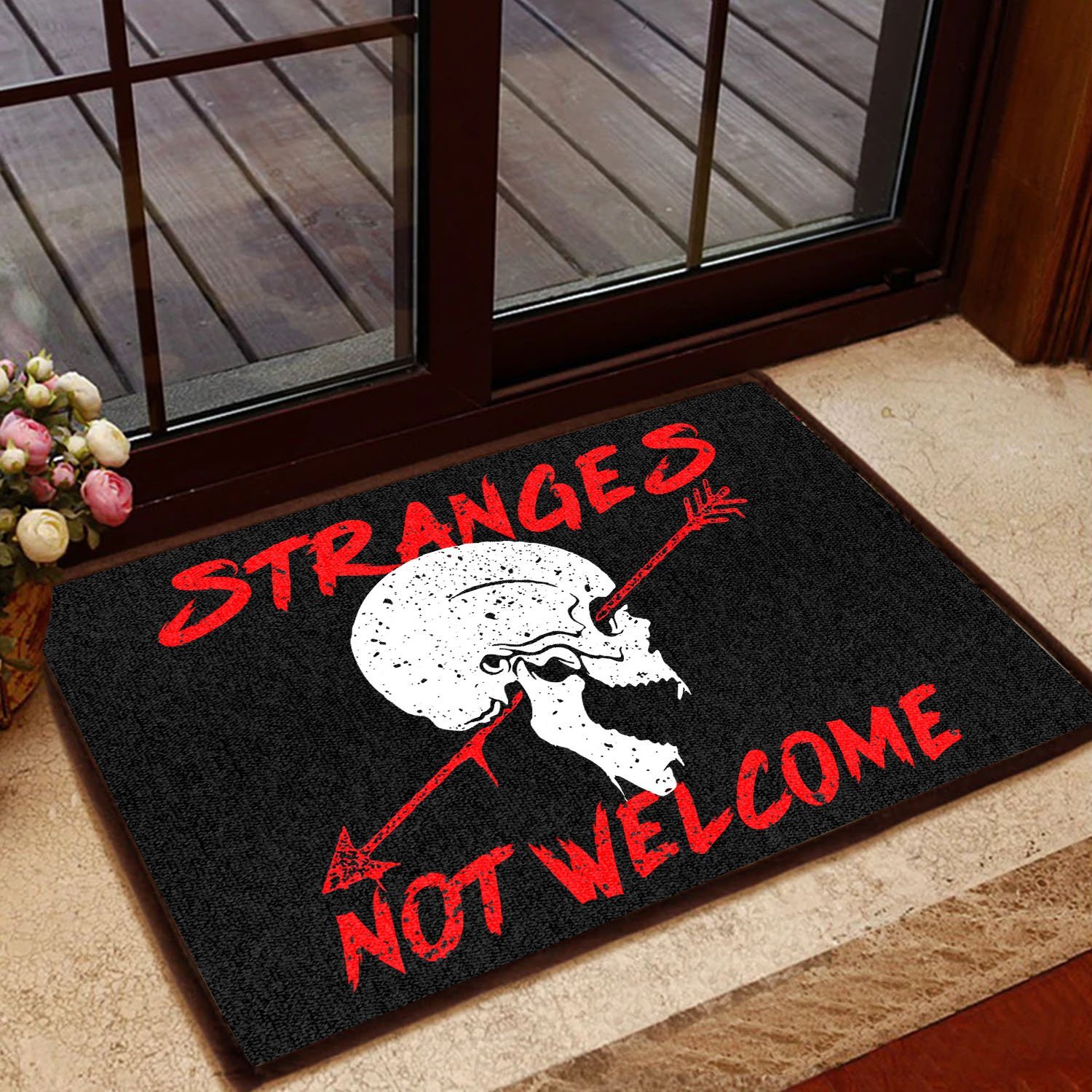 Strangers Not Welcome All Over Printing Doormat Pre2134