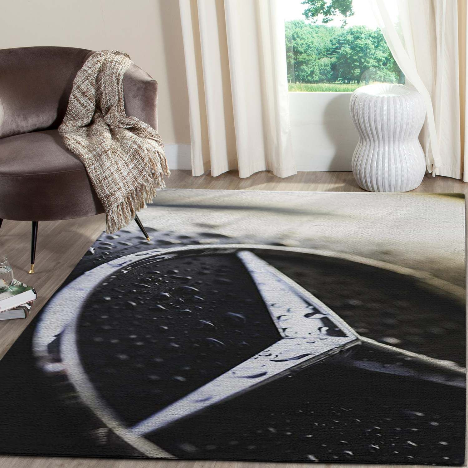 Mercedes Logo SuperCars Area Rugs Living Room Carpet FN151218 Local Brands Floor Decor