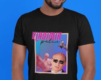 Vladamir Putin T-shirt Funny Meme Political 90s 80s Vintage Style Short-sleeve Unisex Unique Design All S Gift 1965