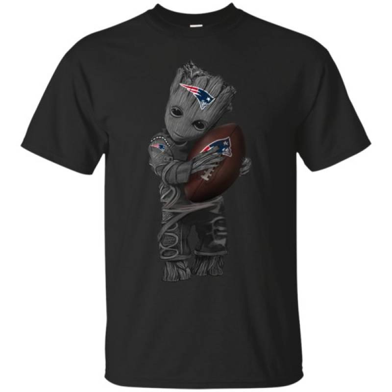 Super Baby Groot New England Patriots Football Shirt Cotton T Shirt