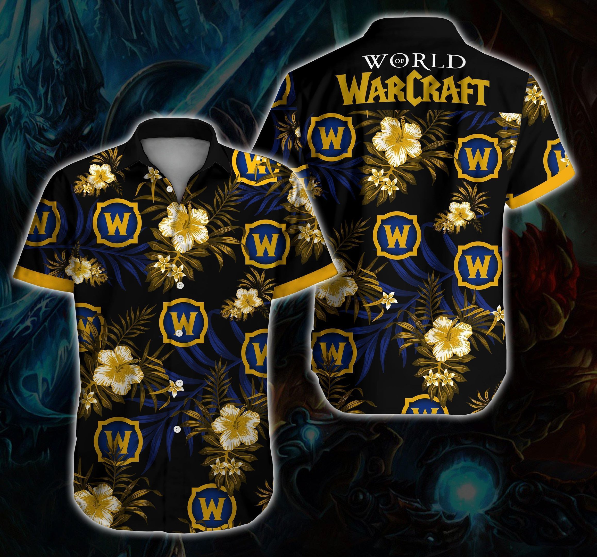 World Of Warcraft Hawaiian Shirt | Hawaiian Shirts For Men Women | Custom Hawaiian Shirts