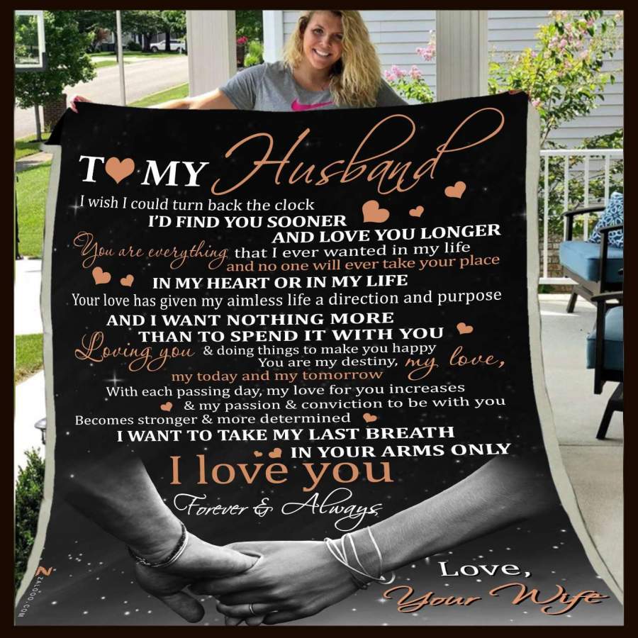 Blanket Gift For Husband  I Love You Forever And Always