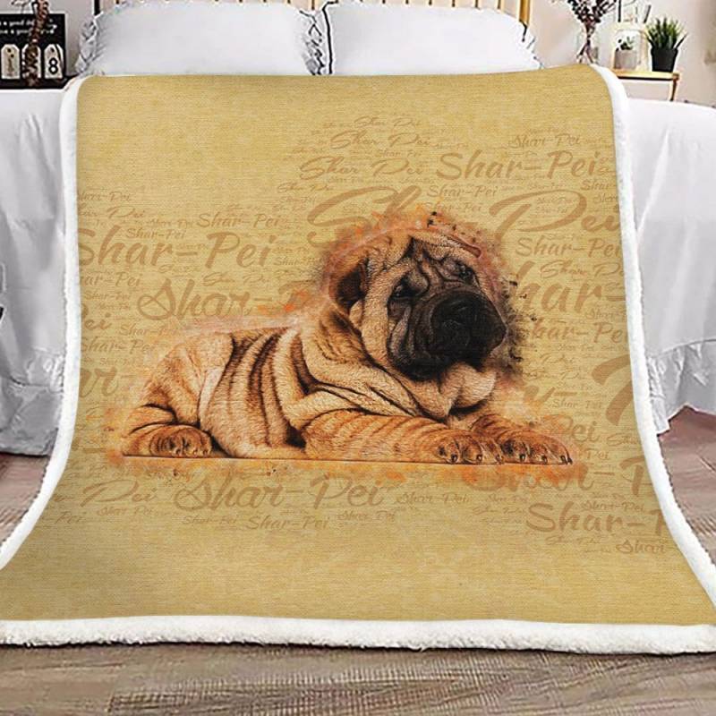 Shar Pei Puppy NN2512156TT Sherpa Fleece Blanket