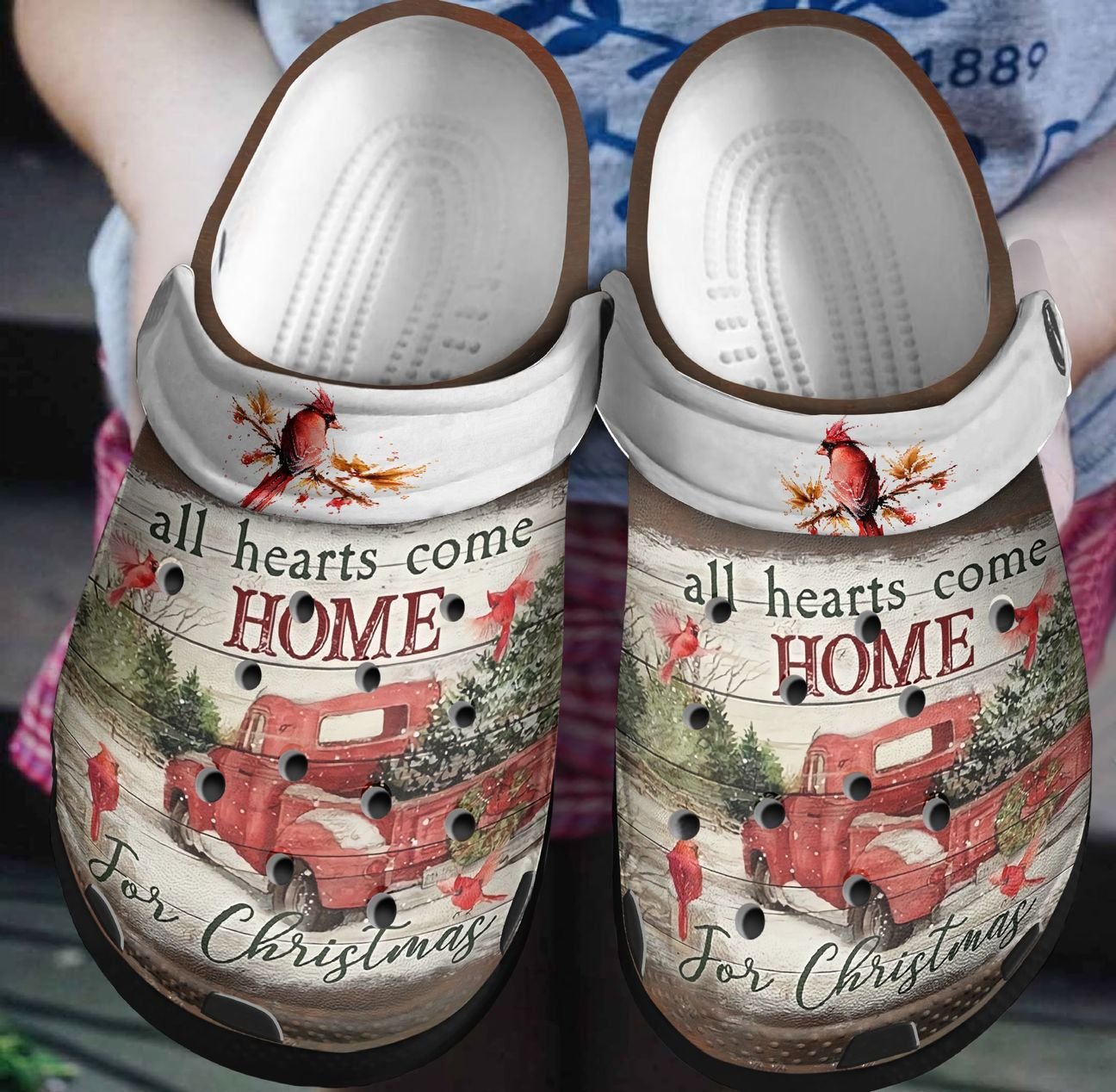 Cardinal Personalized Clog, Custom Name, Text, Color, Number Fashion Style For Women, Men, Kid, Print 3D All Hearts Come Home