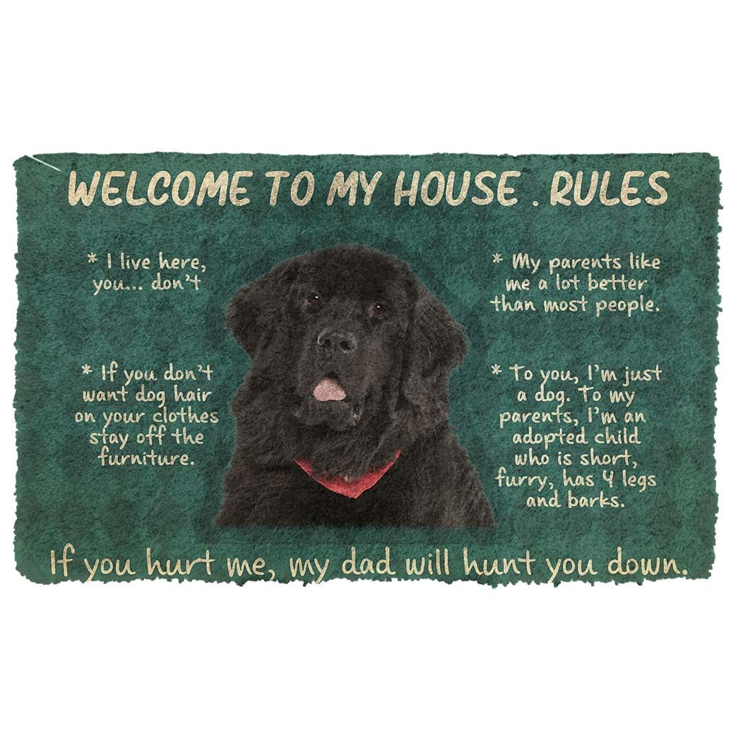 Gearhuman 3D Newfoundland Welcome To My House Rules Custom Doormat