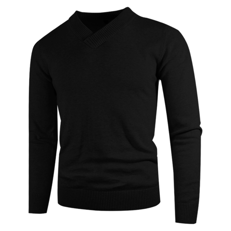 Autumn Sweater Men Pullover Tops Male Cotton Basic Slim Sweaters Jumper Spring Brand Jersey V-Neck Mens Sweaters Shirts Business alx