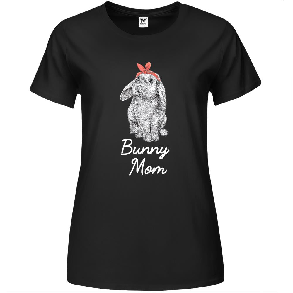 Lop Eared Bunny Rabbit Mom Drawing Premium Womens Tshirts