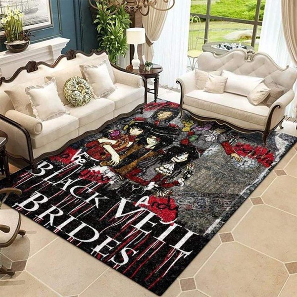 Black Veil Brides Band Area Rug / Music Floor Decor 190908