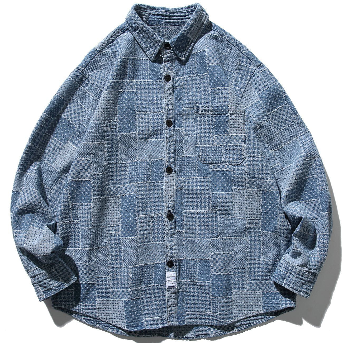 Talishko™ – Bump Check Pattern Long Sleeve Shirt