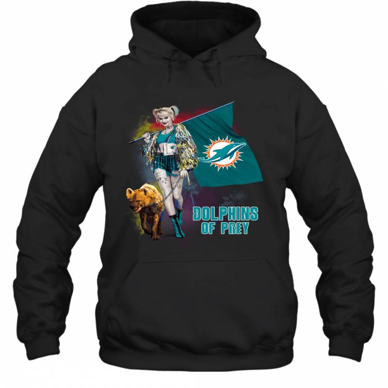 Harley Quinn flag Miami Dolphins Of Prey Hoodie