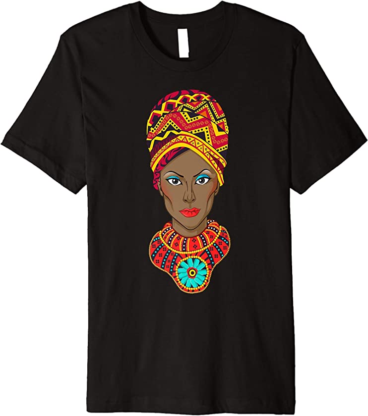 Black History Women Afro Natural Vintage Black Power Queen Premium T-Shirt