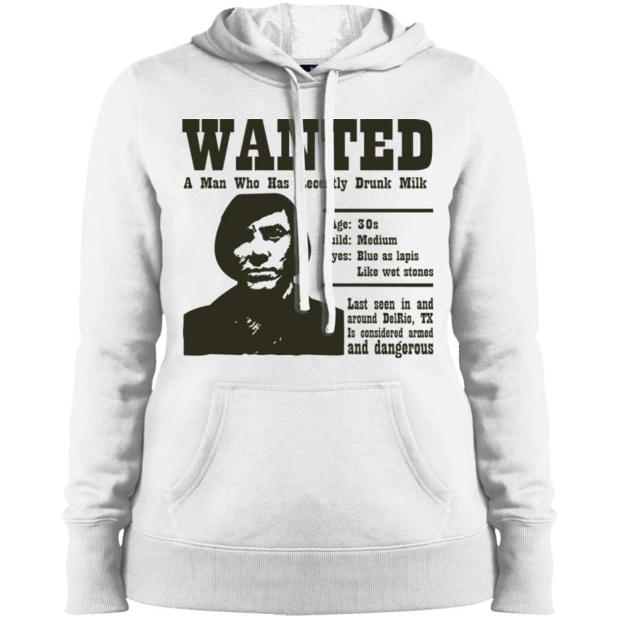 AGR Wanted A Man Who Has Recently Drunk Milk Ladies’ Pullover Hooded Sweatshirt