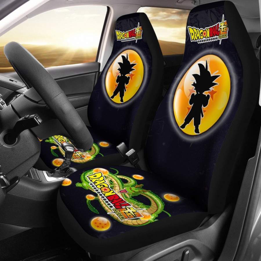 Goku Fighting Shenron Dragon Ball Anime Car Seat Covers 4