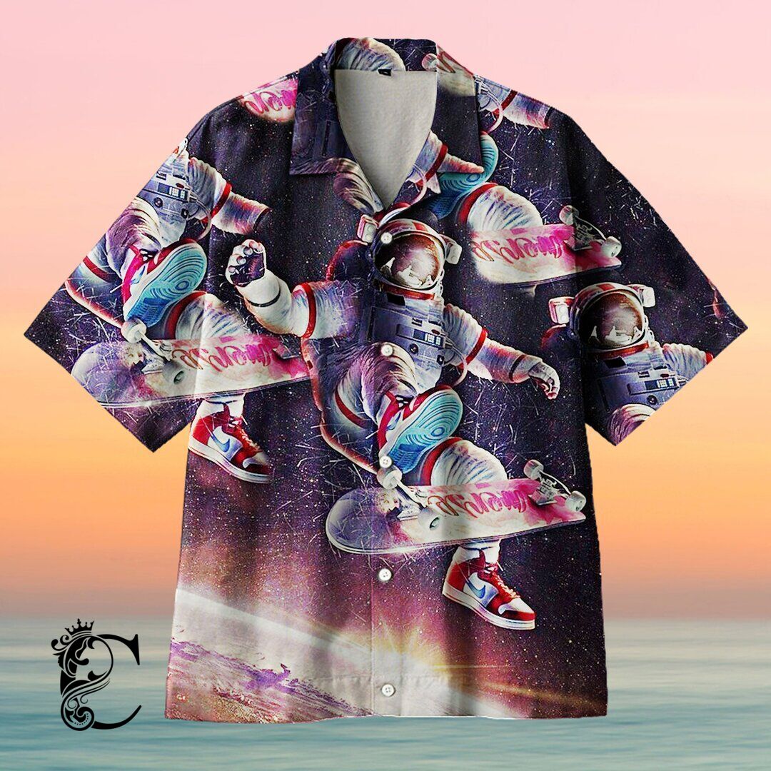 Amazing Space Skate Hawaiian Shirt