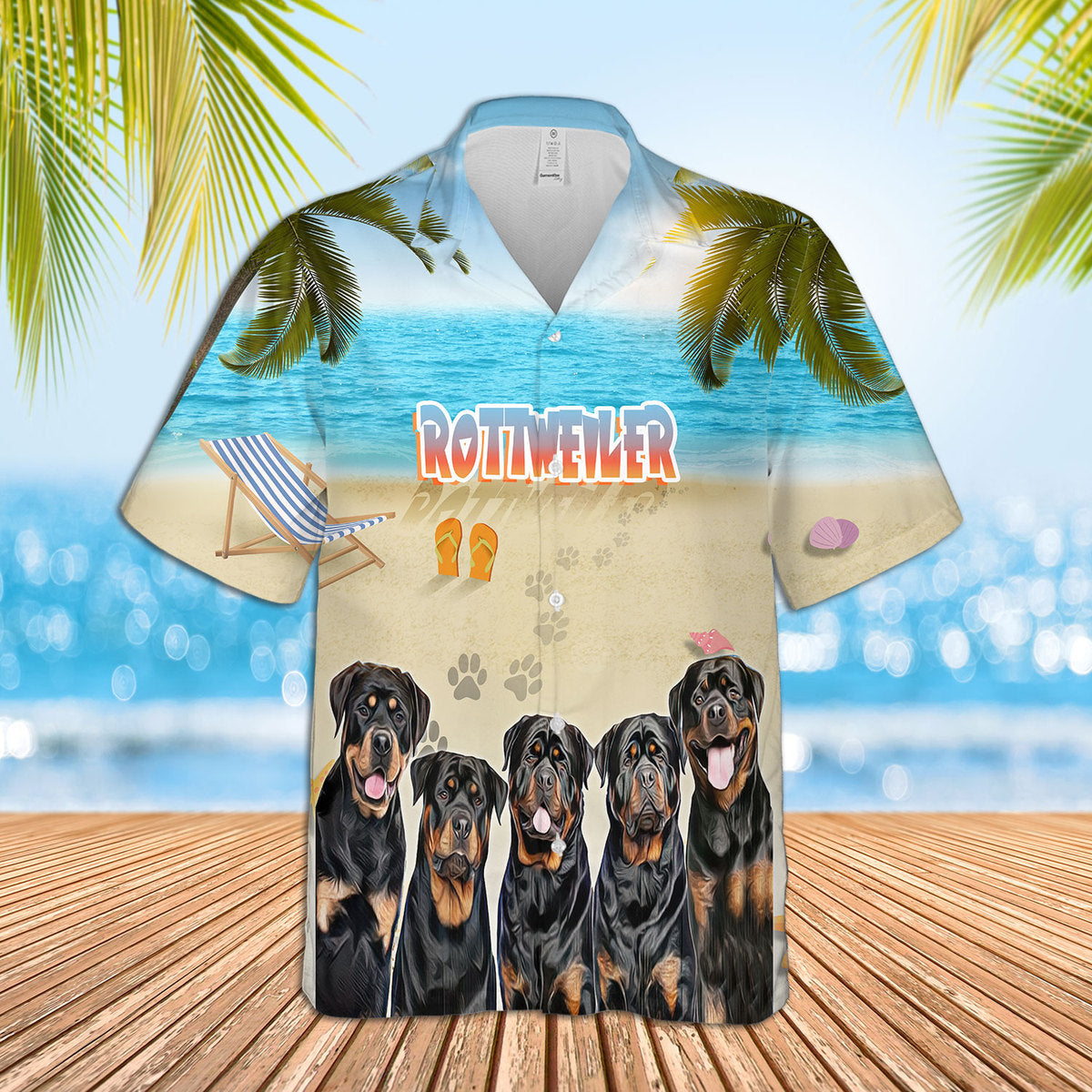 Rottweiler A Bunch Of Beach Dog Hawaii Shirt Ha42653