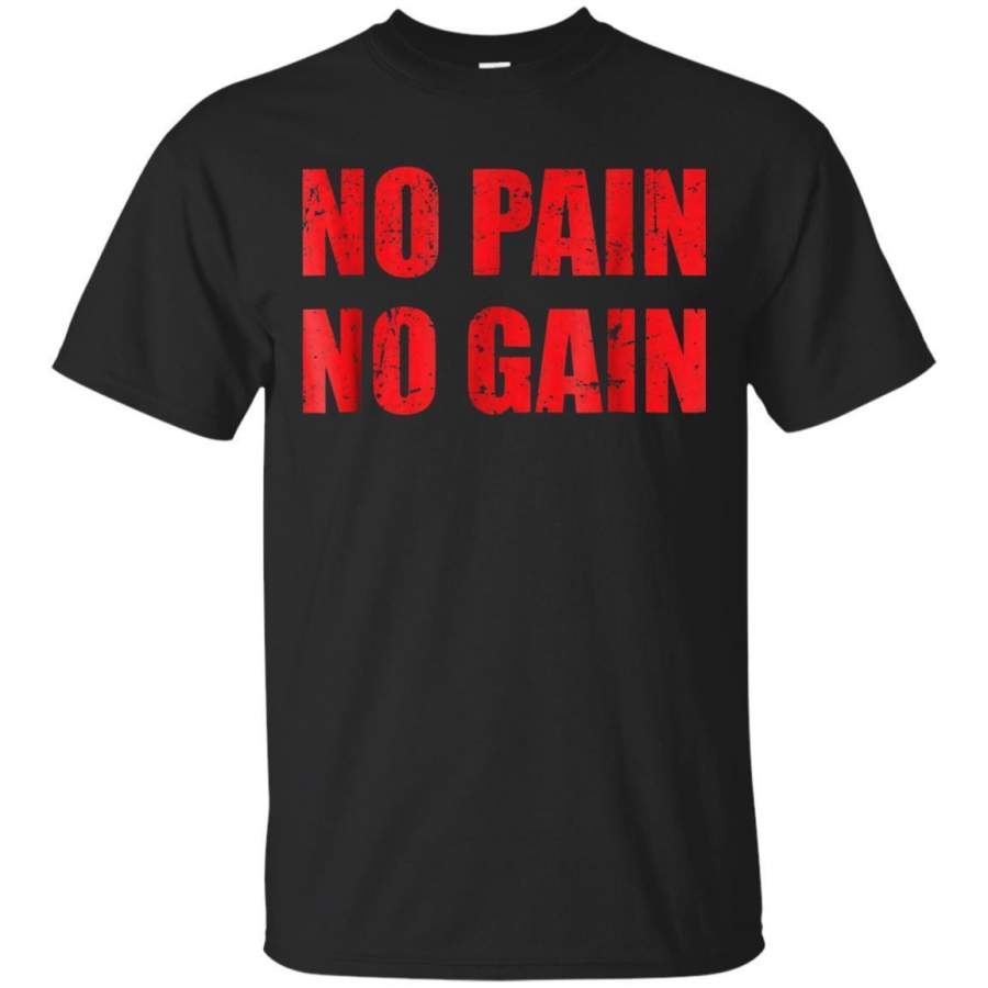 AGR No Pain No Gain Tshirt Lifting Training Exercise Gym Wear Jaq T-shirt