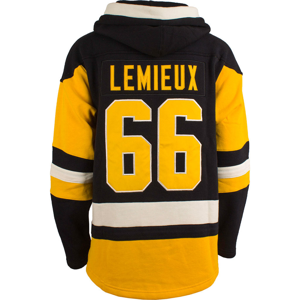 Mario Lemieux 47 Brand Penguins Lacer Jersey Hoodie