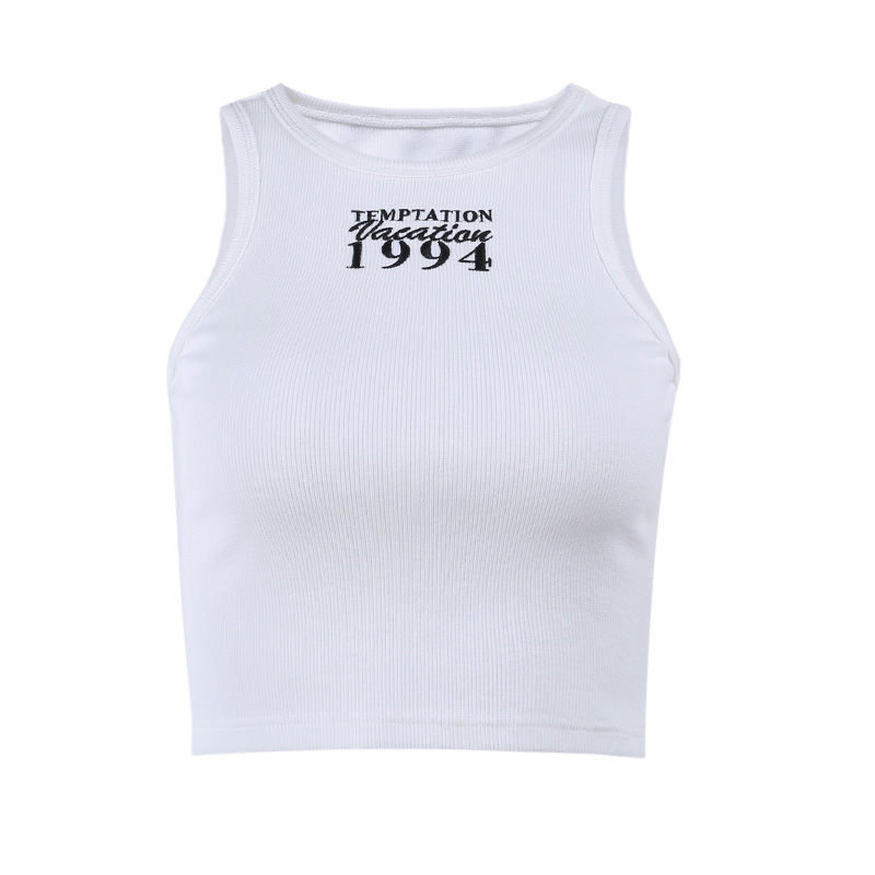 women’s tank top Anime Printed knitted thread racer vest women 2021 slim hot girl cropped crop top women summer Crop top female alx