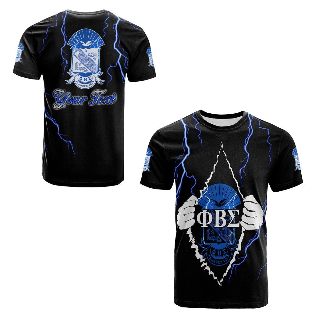 (Custom Personalised) Phi Beta Sigma T Shirt Lightning Lt13