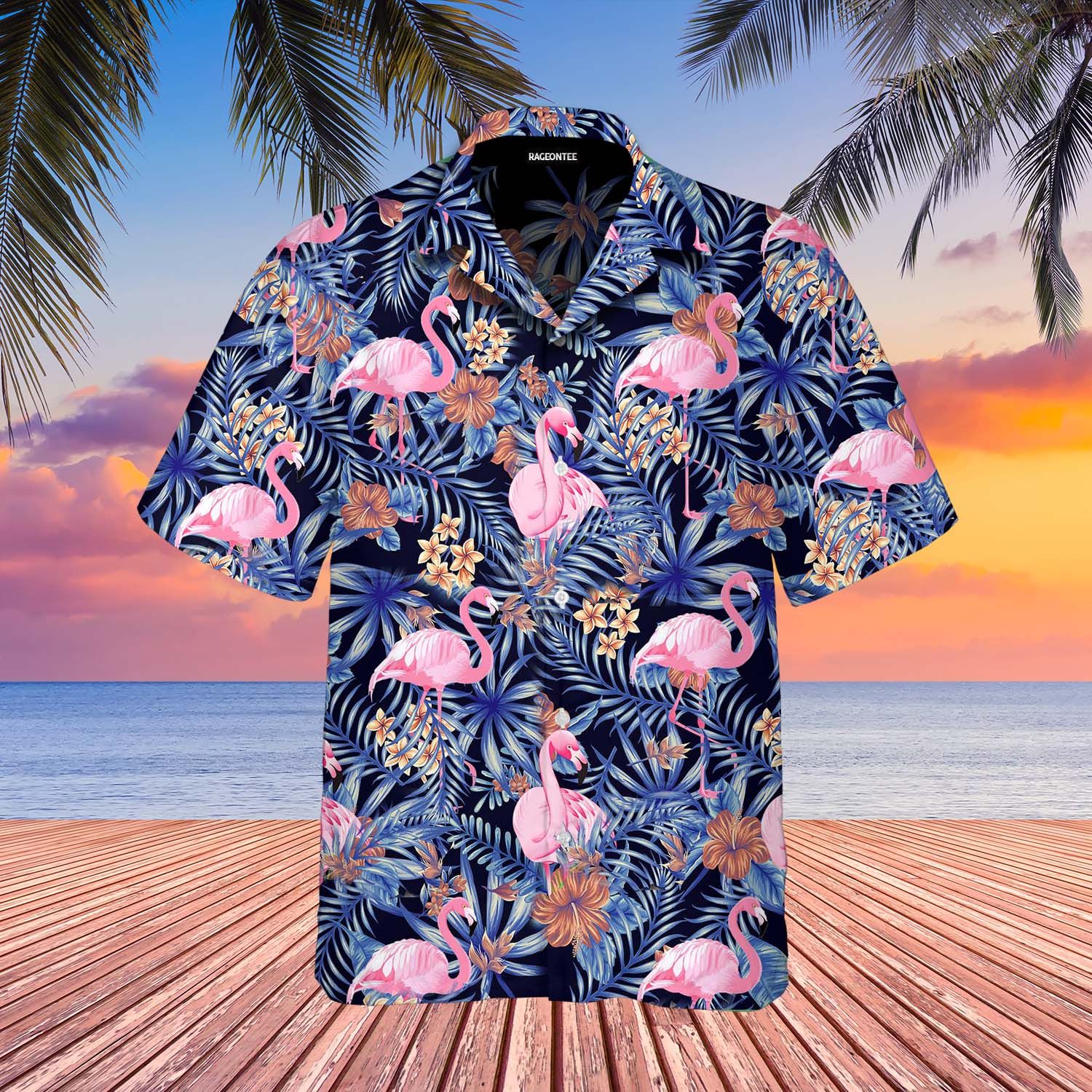 Flower Pink Flamingo Summer Hawaii Shirt Unisex Adult Ha101491