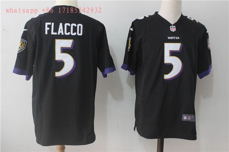 Baltimore Ravens Joe Flacco #5 2020 NFL Black Jersey Jersey