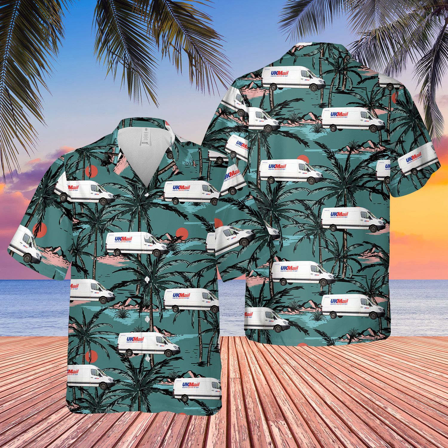 Mail Van Blue High Quality Unisex Hawaii Shirt For Men And Women Ha57530