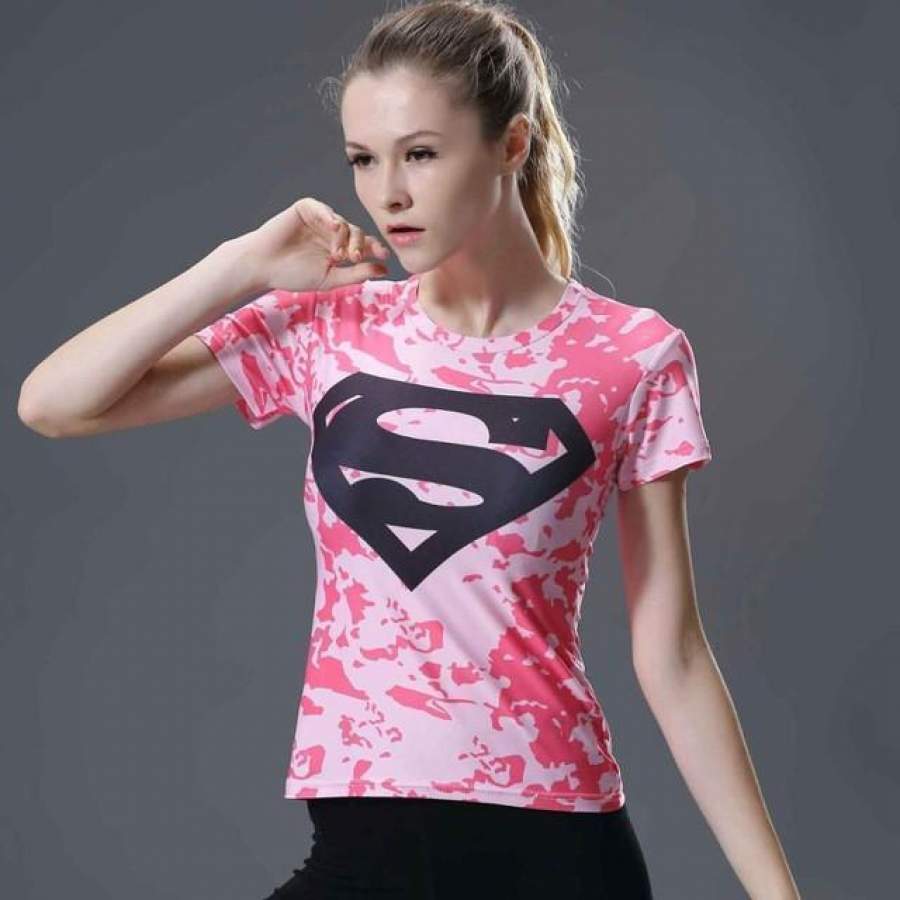 SUPERMAN FITNESS GIRL T-SHIRT