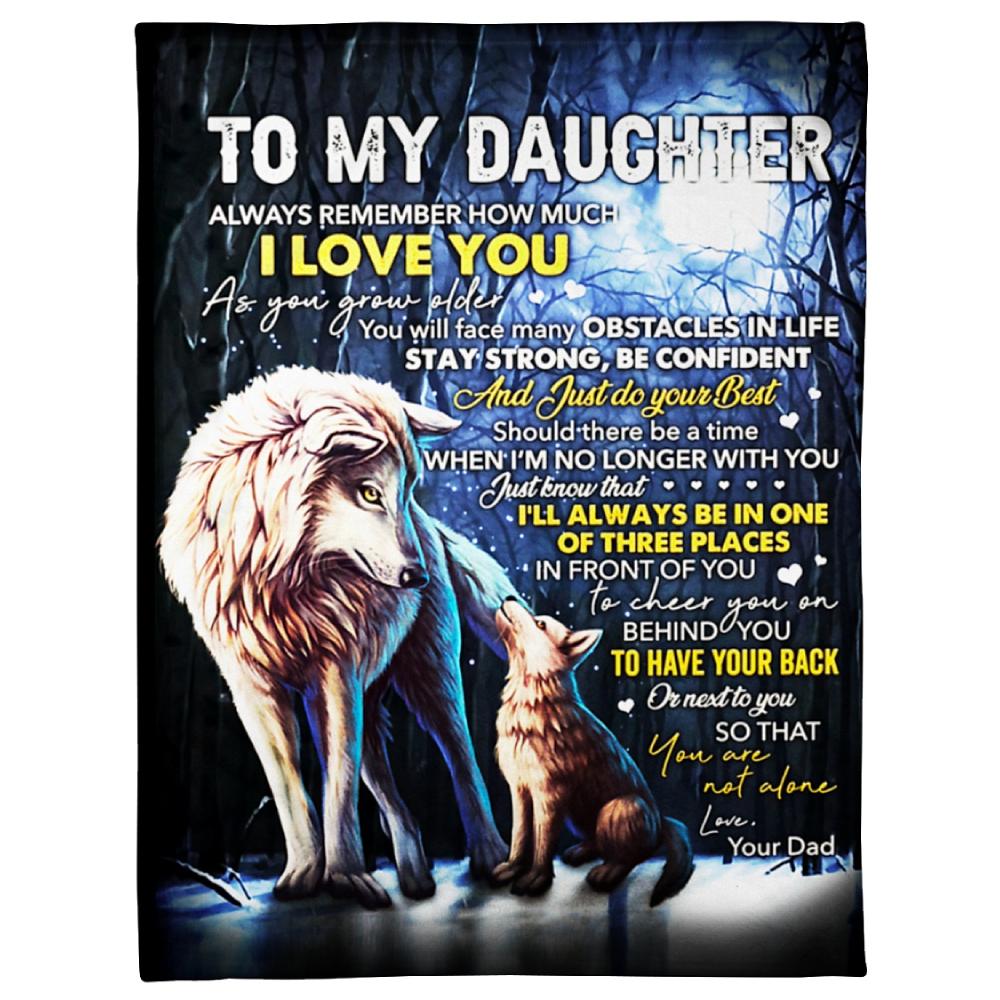 To My Daughter You Are Not Alone Blanket Family Gift Home Decor Bedding Couch Sofa Soft And Comfy Cozy