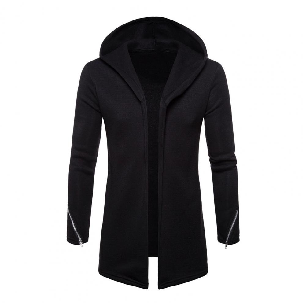 2022 Mens Jacket Hooded Coats Long Sleeve Casual Coat Autumn Winter Solid Color Cardigan Jacket Outerwear Streetwear alx