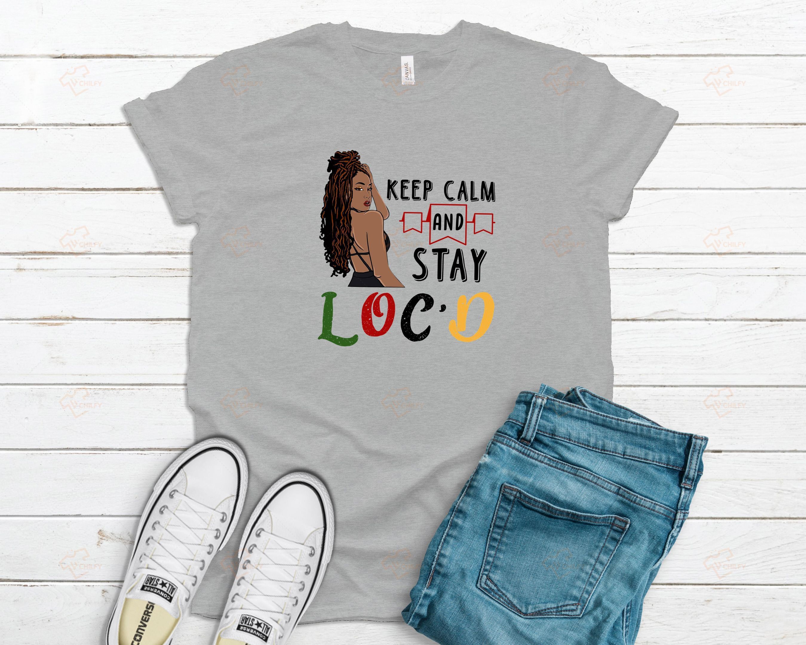 Keep Calm And Stay Loc’d Dreadlocks Girl shirt, Black Girl shirt