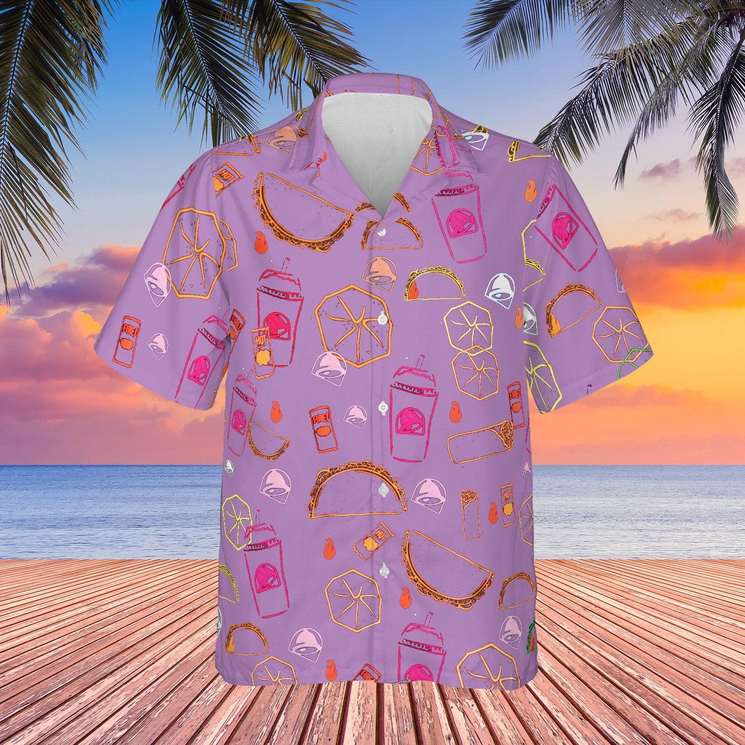 Taco Bell Hawaii Shirt Button Up Aloha Gifts For Lovers Ha50266