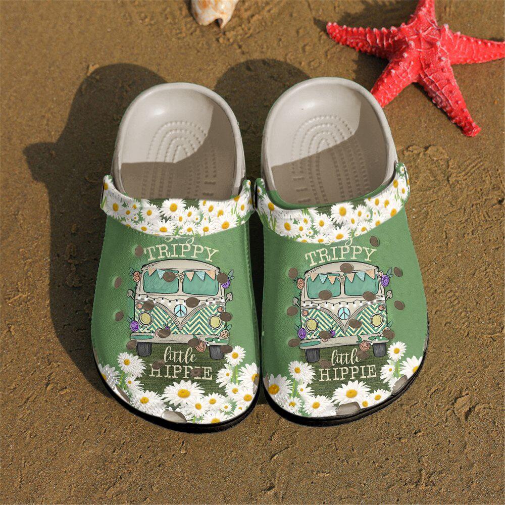 Hippie Personalized Clog, Custom Name, Text, Color, Number Fashion Style For Women, Men, Kid, Print 3D Hippie Camping