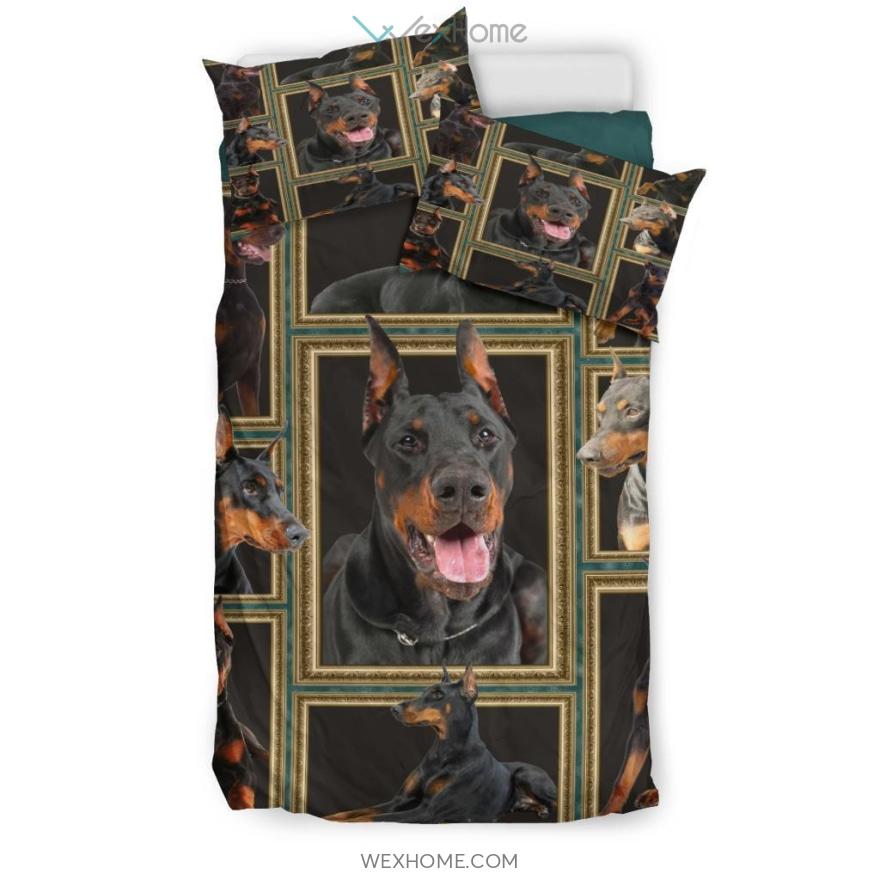 Doberman Bedding Set – Duvet Cover And Pillowcase Set – Unique Design Amazing Gift