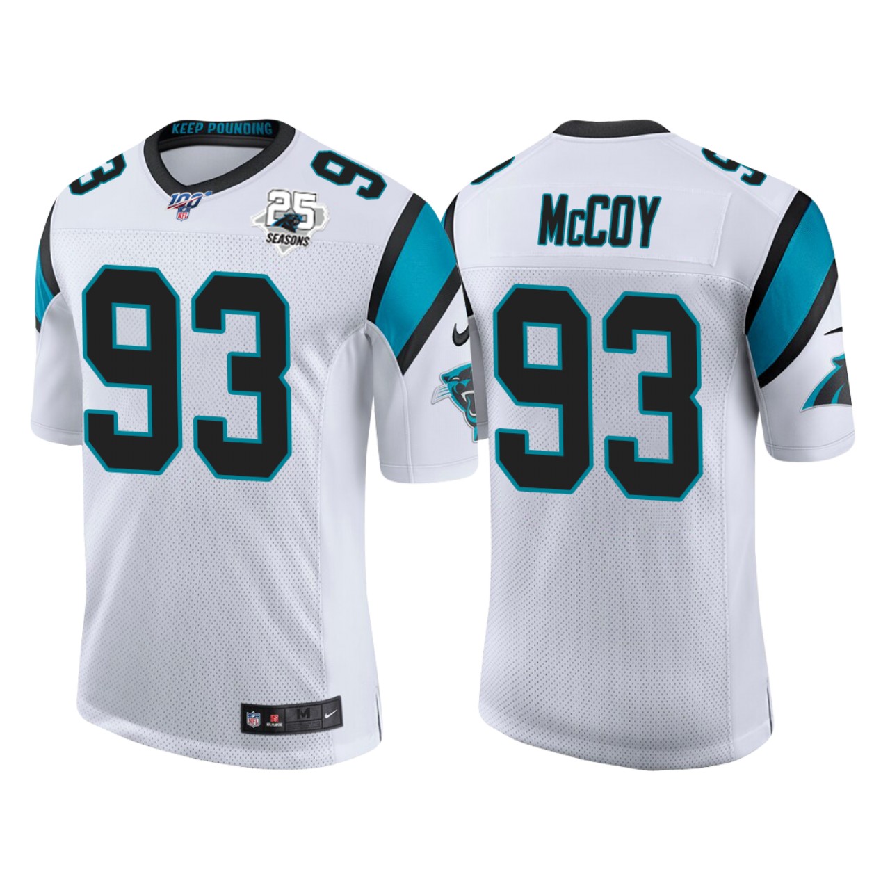 Carolina Panthers 25th Anniversary Gerald Mccoy White Vapor Limited Jersey