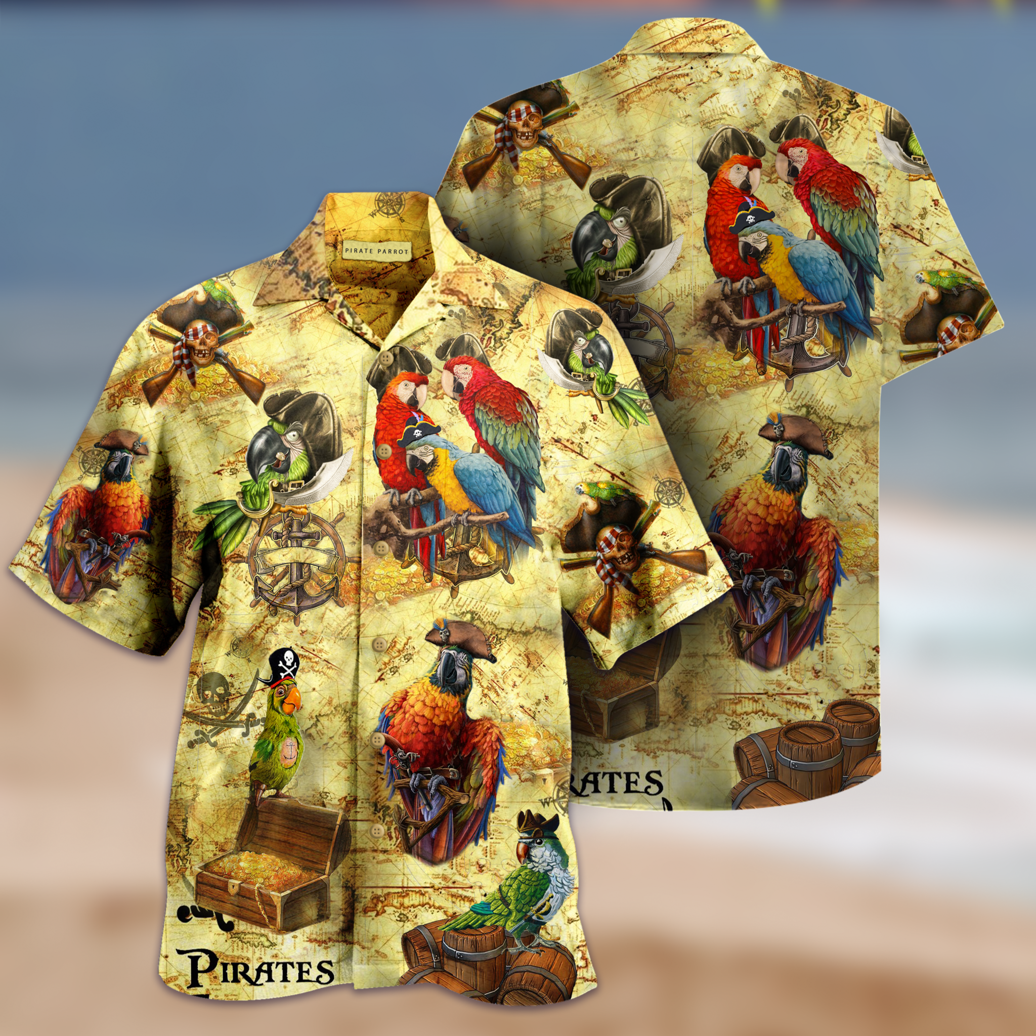 Amazing Pirate Parrots Hawaii Shirt For Men And Women Ha47007