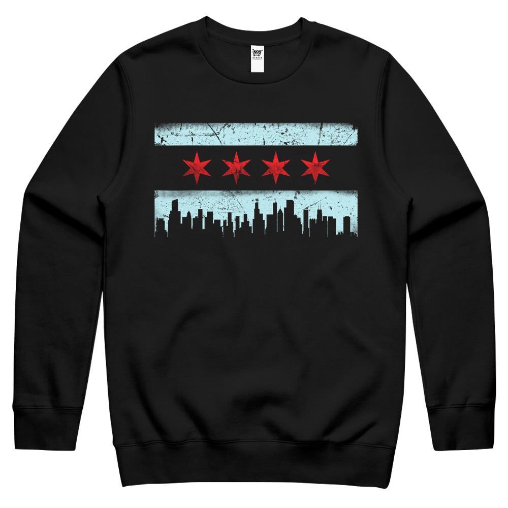 Chicago Flag Skyline Crewneck Sweatshirt