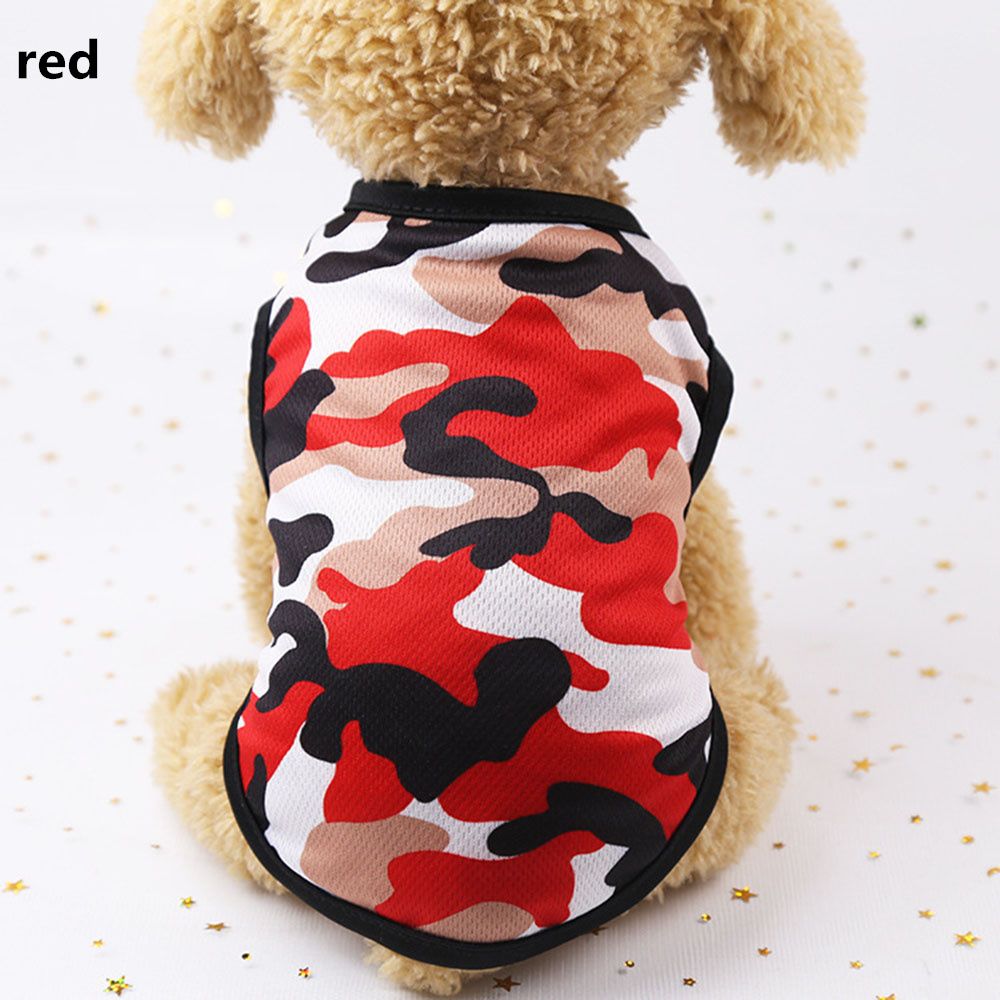 Dog Clothes Camouflage Vest For Small Dogs Pet Puppy T Shirt Comfortable Pet Clothes Pet Supplies Spring Summer alx