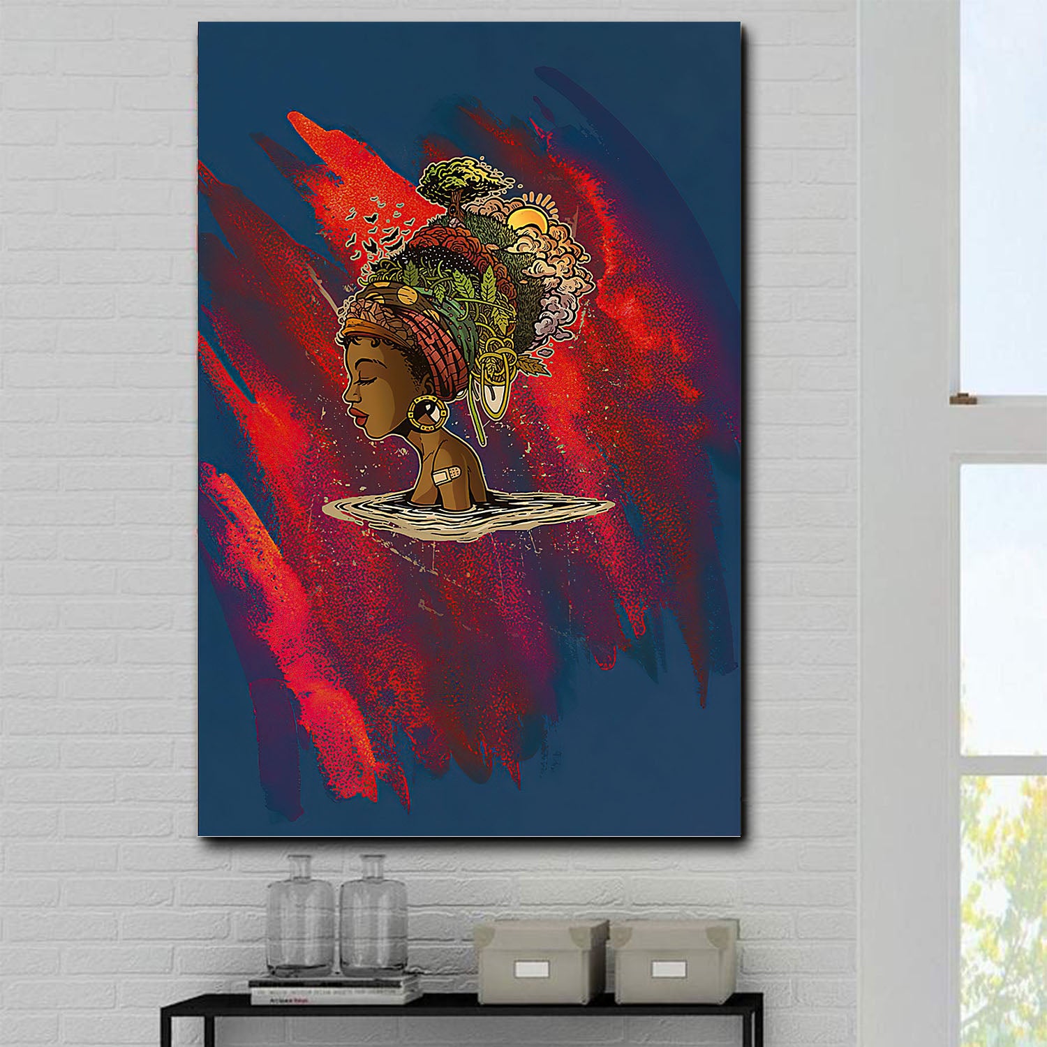 Melanin Poster Natural Black Girl African Bedroom Decor