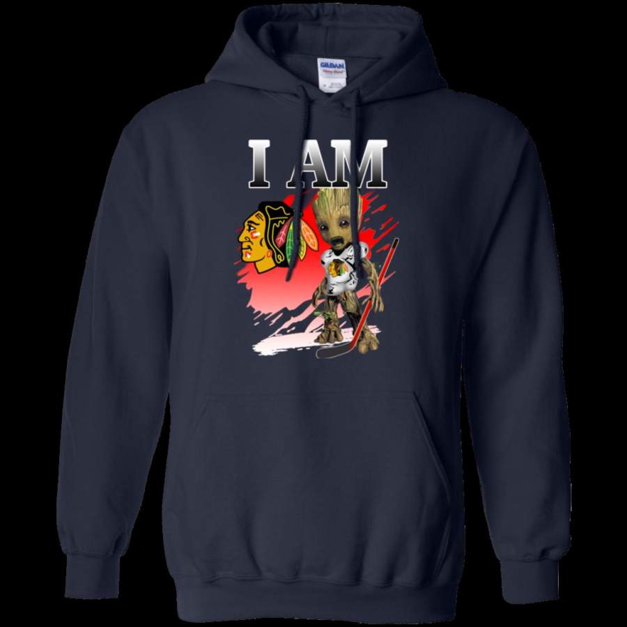 I Am Groot Chicago Blackhawks Shirts Hoodie Hoodie Teetrio