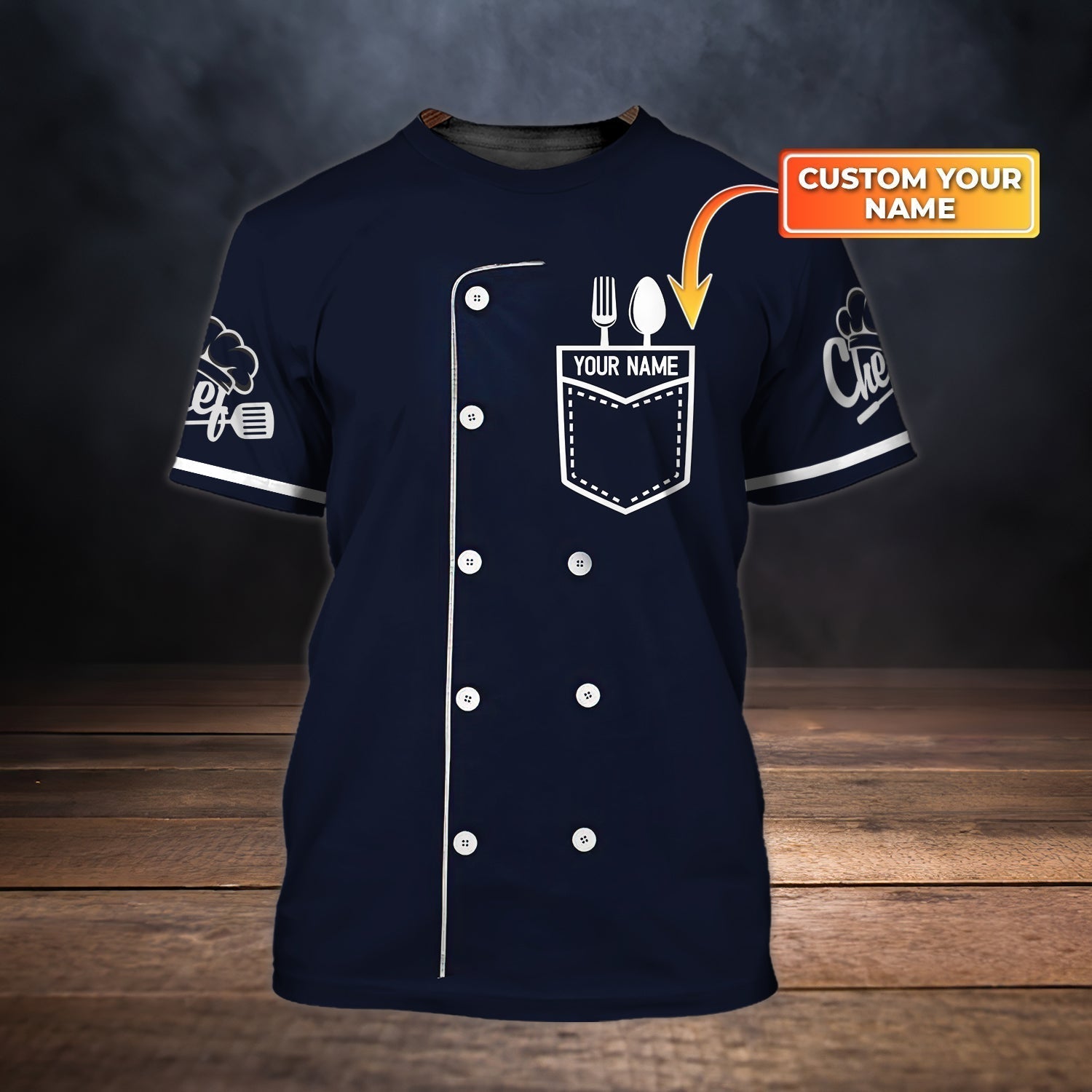 Customized 3D All Over Print Chef Shirts, T Shirt For Chef, Shirts For Master Chef