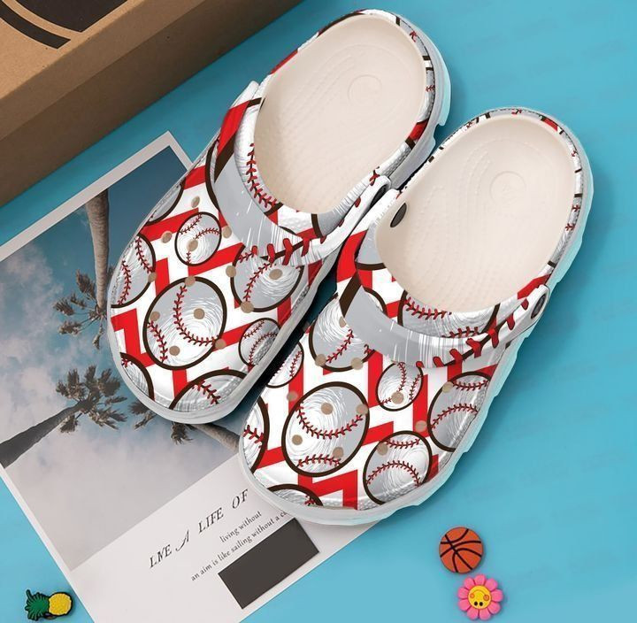 Baseball Pattern Classic Clogs Shoes